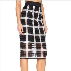 Milly Black Midi Slip Skirt New Size 2